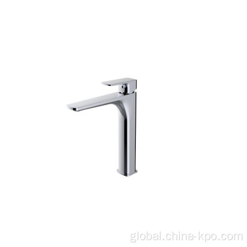 Chrome Single Lever High Basin Mixer Chrome Brass Faucets Mixers Taps Bathroom Basin Faucet Factory